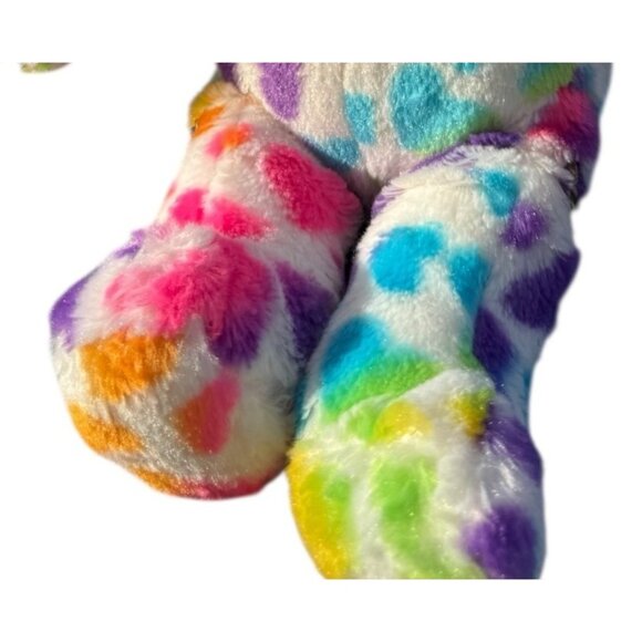 Rainbow Hearts Triceratops Dinosaur Plush Stuffed Security Support Pet Toy - Picture 12 of 16